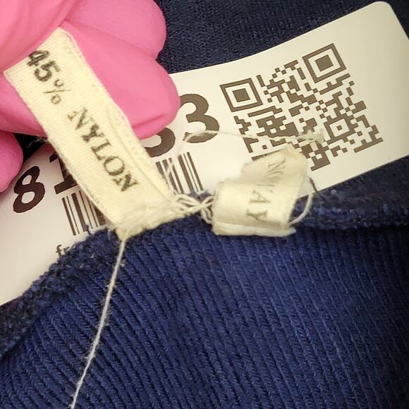 Vintage MOD Blank 1/4 Zip Sweatshirt Womens Large 22x24 Blue - Picture 8 of 12